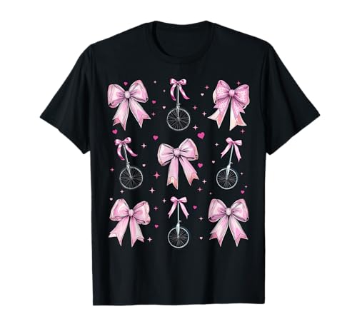 Einrad Einrad Mädchen Kokette Schleife Rosa Mama Mama T-Shirt Einrad Einrad Mädchen Kokette Schleife Rosa Mama Mama T-Shirt von Womens Pink Coquette Bow Unicycle Unicycling Gifts