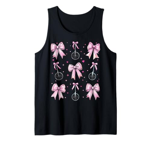 Einrad Einrad Mädchen Kokette Schleife Rosa Mama Mama Tank Top Einrad Einrad Mädchen Kokette Schleife Rosa Mama Mama Tank Top von Womens Pink Coquette Bow Unicycle Unicycling Gifts