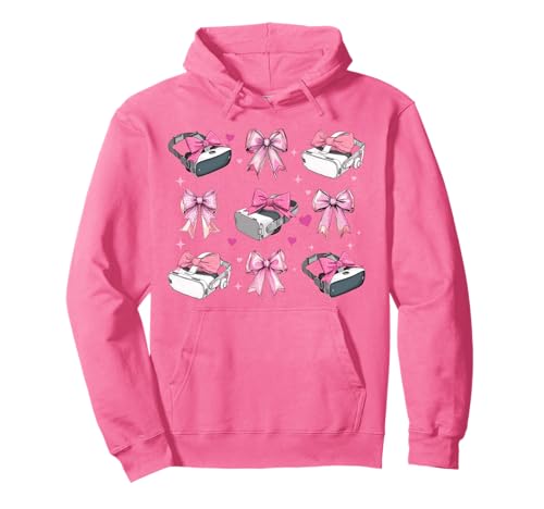 Virtual-Reality-VR-Player, Videospiel-Mädchen, Coquette Bow, Mama Pullover Hoodie Virtual-Reality-VR-Player, Videospiel-Mädchen, Coquette Bow, Mama Pullover Hoodie von Womens Pink Coquette Bow Virtual Reality VR Gifts