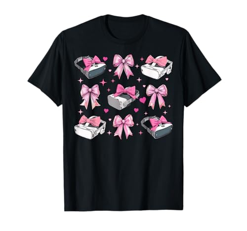 Virtual-Reality-VR-Player, Videospiel-Mädchen, Coquette Bow, Mama T-Shirt Virtual-Reality-VR-Player, Videospiel-Mädchen, Coquette Bow, Mama T-Shirt von Womens Pink Coquette Bow Virtual Reality VR Gifts