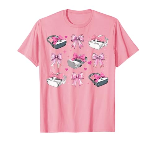 Virtual-Reality-VR-Player, Videospiel-Mädchen, Coquette Bow, Mama T-Shirt Virtual-Reality-VR-Player, Videospiel-Mädchen, Coquette Bow, Mama T-Shirt von Womens Pink Coquette Bow Virtual Reality VR Gifts