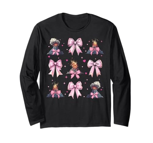Volcano Geology Magma Lava Girl Kokette Schleife Rosa Langarmshirt Volcano Geology Magma Lava Girl Kokette Schleife Rosa Langarmshirt von Womens Pink Coquette Bow Volcano Geology Gifts