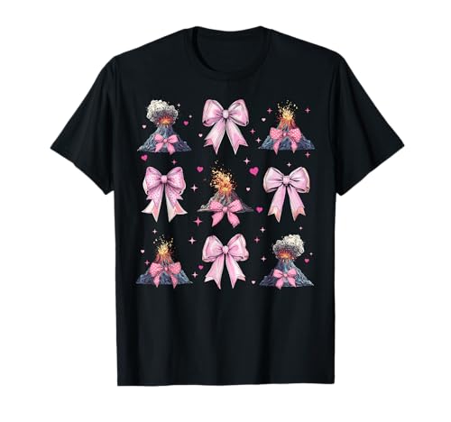 Volcano Geology Magma Lava Girl Kokette Schleife Rosa T-Shirt Volcano Geology Magma Lava Girl Kokette Schleife Rosa T-Shirt von Womens Pink Coquette Bow Volcano Geology Gifts