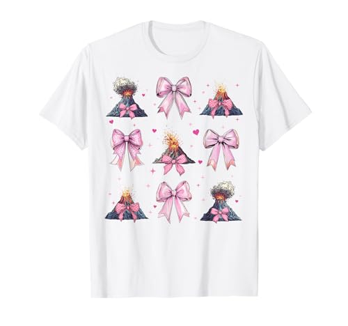 Volcano Geology Magma Lava Girl Kokette Schleife Rosa T-Shirt Volcano Geology Magma Lava Girl Kokette Schleife Rosa T-Shirt von Womens Pink Coquette Bow Volcano Geology Gifts