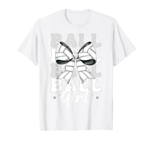 Ball Girl Volleyball Mädchen Rosa T-Shirt Ball Girl Volleyball Mädchen Rosa T-Shirt von Womens Pink Coquette Bow Volleyball Player Gifts