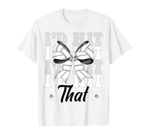 Lustiges Volleyball-Mädchen Mama Muttertag Rosa I'd Hit That T-Shirt Lustiges Volleyball-Mädchen Mama Muttertag Rosa I'd Hit That T-Shirt von Womens Pink Coquette Bow Volleyball Player Gifts