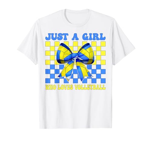Nur ein Mädchen, das Volleyball liebt, Mama, Muttertag, Rosa T-Shirt Nur ein Mädchen, das Volleyball liebt, Mama, Muttertag, Rosa T-Shirt von Womens Pink Coquette Bow Volleyball Player Gifts