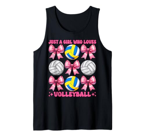 Nur ein Mädchen, das Volleyball liebt, Mama, Muttertag, Rosa Tank Top Nur ein Mädchen, das Volleyball liebt, Mama, Muttertag, Rosa Tank Top von Womens Pink Coquette Bow Volleyball Player Gifts