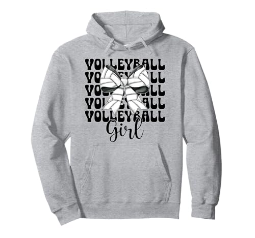 Volleyball-Kokette für Mädchen Pullover Hoodie Volleyball-Kokette für Mädchen Pullover Hoodie von Womens Pink Coquette Bow Volleyball Player Gifts