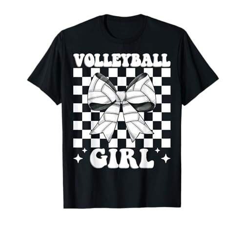 Volleyball-Kokette für Mädchen T-Shirt Volleyball-Kokette für Mädchen T-Shirt von Womens Pink Coquette Bow Volleyball Player Gifts