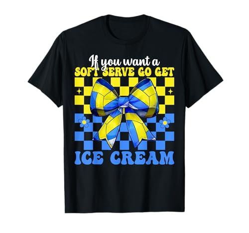 Volleyball-Mädchen, Mama, wenn du Softserve willst, hol dir Eiscreme T-Shirt Volleyball-Mädchen, Mama, wenn du Softserve willst, hol dir Eiscreme T-Shirt von Womens Pink Coquette Bow Volleyball Player Gifts