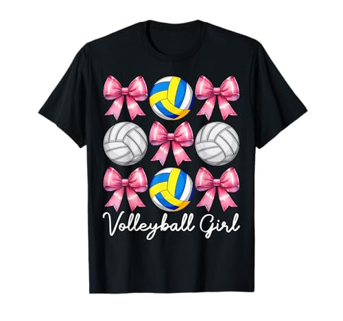 Volleyball Mädchen Volleyball Mama Mama Muttertag Kokette T-Shirt Volleyball Mädchen Volleyball Mama Mama Muttertag Kokette T-Shirt von Womens Pink Coquette Bow Volleyball Player Gifts