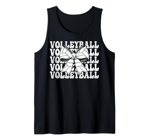 Volleyball Mädchen Volleyball Mama Muttertag Kokette Bogen Tank Top Volleyball Mädchen Volleyball Mama Muttertag Kokette Bogen Tank Top von Womens Pink Coquette Bow Volleyball Player Gifts