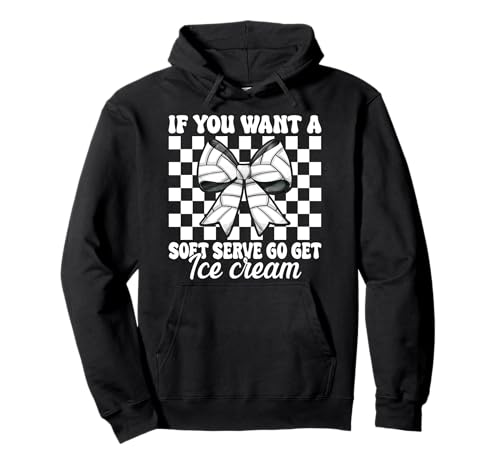 Volleyball-Mädchen Wenn du Softserve willst, hol dir Eiscreme Pullover Hoodie Volleyball-Mädchen Wenn du Softserve willst, hol dir Eiscreme Pullover Hoodie von Womens Pink Coquette Bow Volleyball Player Gifts