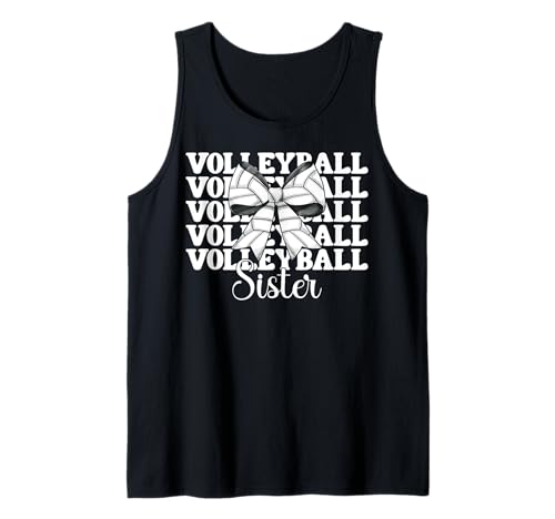 Volleyball Schwester Volleyball Mädchen Rosa Kokette Schleife Tank Top Volleyball Schwester Volleyball Mädchen Rosa Kokette Schleife Tank Top von Womens Pink Coquette Bow Volleyball Player Gifts