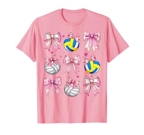 Volleyballspieler Team Girl Kokette Schleife Rosa Mama T-Shirt Volleyballspieler Team Girl Kokette Schleife Rosa Mama T-Shirt von Womens Pink Coquette Bow Volleyball Player Gifts