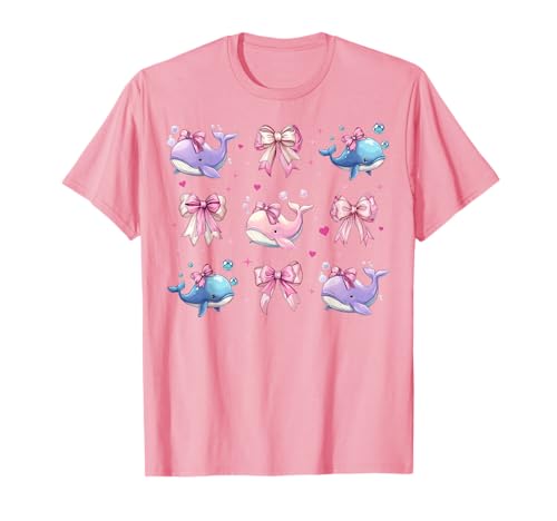 Wal Ozean Tier Mädchen Kokette Schleife Rosa Mama T-Shirt Wal Ozean Tier Mädchen Kokette Schleife Rosa Mama T-Shirt von Womens Pink Coquette Bow Whale Ocean Animal Gifts