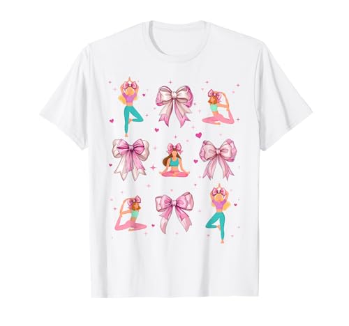 Yoga Yogi Meditation Workout Mädchen Kokette Schleife Rosa Mama T-Shirt Yoga Yogi Meditation Workout Mädchen Kokette Schleife Rosa Mama T-Shirt von Womens Pink Coquette Bow Yoga Yogi Gifts