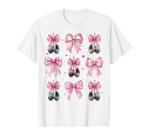 Yoyo Spielzeug Mädchen Kokette Schleife Rosa Mama Mama T-Shirt Yoyo Spielzeug Mädchen Kokette Schleife Rosa Mama Mama T-Shirt von Womens Pink Coquette Bow Yoyo Toy Gifts