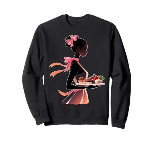 Coquette Bow Cafeteria Worker Mittagessen Dame Mädchen Mama Mama Sweatshirt von Womens Pink Coquette Ribbon Cafeteria Worker Gifts