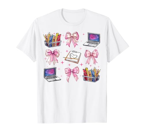 Coquette Bow Concept Artist zeichnet Mädchen Mama Muttertag T-Shirt Coquette Bow Concept Artist zeichnet Mädchen Mama Muttertag T-Shirt von Womens Pink Coquette Ribbon Concept Artist Gifts
