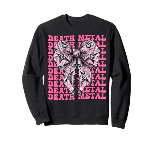 Coquette Bow Death Metal Heavy Metal E-Gitarre Girl Sweatshirt Coquette Bow Death Metal Heavy Metal E-Gitarre Girl Sweatshirt von Womens Pink Coquette Ribbon Death Metal Gifts