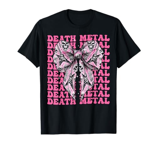 Coquette Bow Death Metal Heavy Metal E-Gitarre Girl T-Shirt Coquette Bow Death Metal Heavy Metal E-Gitarre Girl T-Shirt von Womens Pink Coquette Ribbon Death Metal Gifts