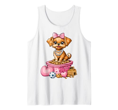 Kokette Schleife Hund sitzend Hund Lauflernhilfe Mädchen Mama Muttertag Tank Top Kokette Schleife Hund sitzend Hund Lauflernhilfe Mädchen Mama Muttertag Tank Top von Womens Pink Coquette Ribbon Dog Sitter Gifts