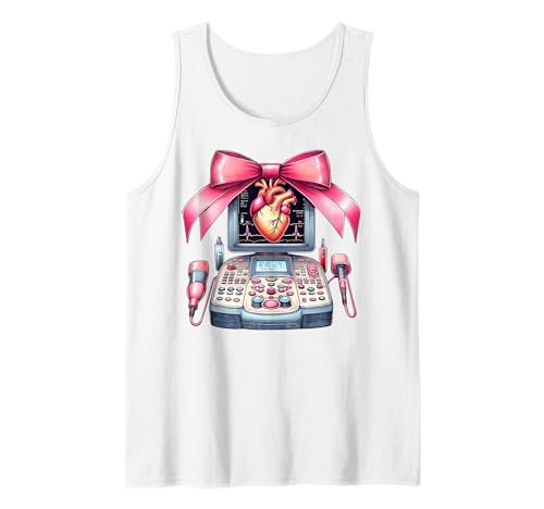 Coquette Bow Echo Tech Echokardiographie Techniker Mädchen Mama Tank Top Coquette Bow Echo Tech Echokardiographie Techniker Mädchen Mama Tank Top von Womens Pink Coquette Ribbon Echo Tech Gifts
