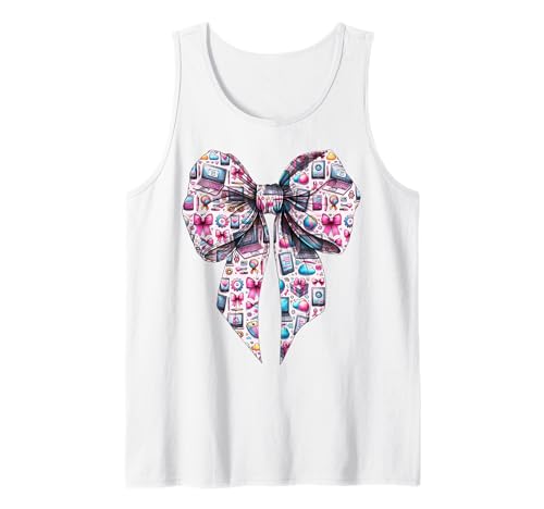 Coquette Bow Bildungstechnologin Tech Girl Mama Mama Tank Top Coquette Bow Bildungstechnologin Tech Girl Mama Mama Tank Top von Womens Pink Coquette Ribbon Educational Tech Gifts