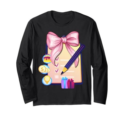 Coquette Bow Eventplaner Planung Projektmanager Mama Mädchen Langarmshirt Coquette Bow Eventplaner Planung Projektmanager Mama Mädchen Langarmshirt von Womens Pink Coquette Ribbon Event Staff Gifts