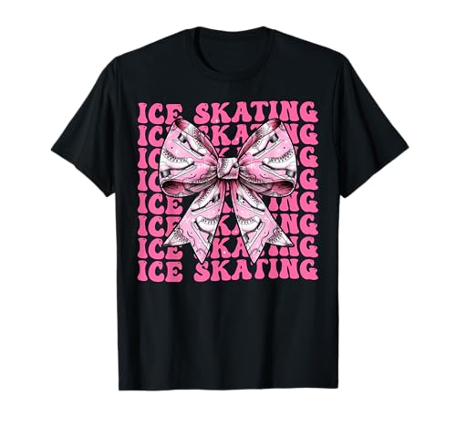 Coquette Bow Ice Skating Ice Skater Eiskunstlauf Mädchen Mama T-Shirt Coquette Bow Ice Skating Ice Skater Eiskunstlauf Mädchen Mama T-Shirt von Womens Pink Coquette Ribbon Figure Skating Gifts