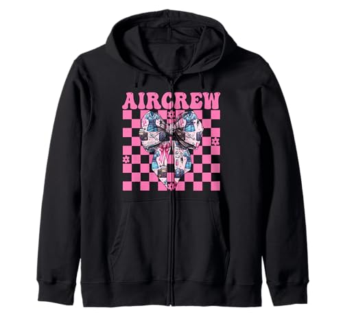 Aircrew Flug Krankenschwester Flug Sanitäter Sanitäter Mädchen Kokette Kapuzenjacke Aircrew Flug Krankenschwester Flug Sanitäter Sanitäter Mädchen Kokette Kapuzenjacke von Womens Pink Coquette Ribbon Flight Nurse Gifts