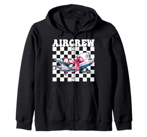 Aircrew Flug Krankenschwester Flug Sanitäter Sanitäter Mädchen Kokette Kapuzenjacke Aircrew Flug Krankenschwester Flug Sanitäter Sanitäter Mädchen Kokette Kapuzenjacke von Womens Pink Coquette Ribbon Flight Nurse Gifts
