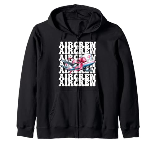 Aircrew Flug Krankenschwester Flug Sanitäter Sanitäter Mädchen Kokette Kapuzenjacke Aircrew Flug Krankenschwester Flug Sanitäter Sanitäter Mädchen Kokette Kapuzenjacke von Womens Pink Coquette Ribbon Flight Nurse Gifts