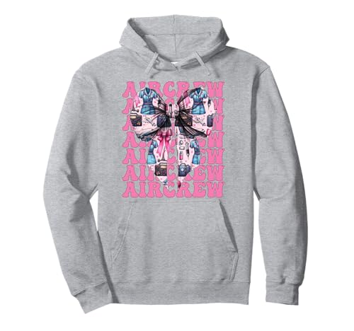 Aircrew Flug Krankenschwester Flug Sanitäter Sanitäter Mädchen Kokette Pullover Hoodie von Womens Pink Coquette Ribbon Flight Nurse Gifts