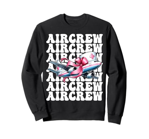 Aircrew Flug Krankenschwester Flug Sanitäter Sanitäter Mädchen Kokette Sweatshirt Aircrew Flug Krankenschwester Flug Sanitäter Sanitäter Mädchen Kokette Sweatshirt von Womens Pink Coquette Ribbon Flight Nurse Gifts