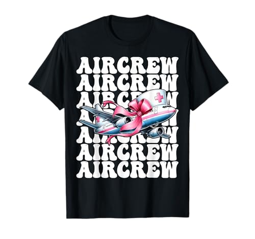 Aircrew Flug Krankenschwester Flug Sanitäter Sanitäter Mädchen Kokette T-Shirt Aircrew Flug Krankenschwester Flug Sanitäter Sanitäter Mädchen Kokette T-Shirt von Womens Pink Coquette Ribbon Flight Nurse Gifts