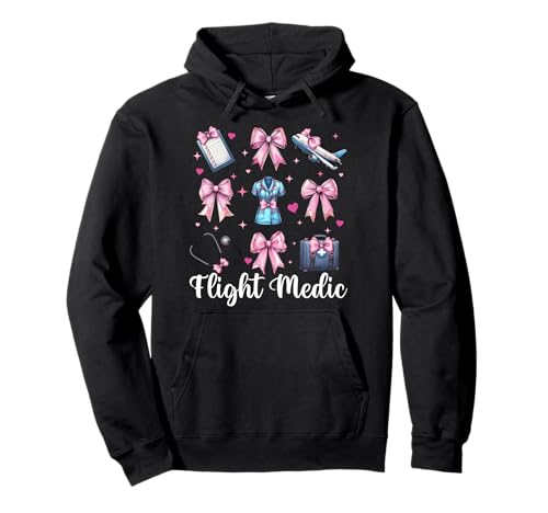 Flight Medic Flight Nurse Sanitäter Mädchen Mama Kokette Bogen Pullover Hoodie Flight Medic Flight Nurse Sanitäter Mädchen Mama Kokette Bogen Pullover Hoodie von Womens Pink Coquette Ribbon Flight Nurse Gifts