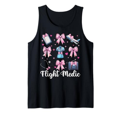 Flight Medic Flight Nurse Sanitäter Mädchen Mama Kokette Bogen Tank Top Flight Medic Flight Nurse Sanitäter Mädchen Mama Kokette Bogen Tank Top von Womens Pink Coquette Ribbon Flight Nurse Gifts