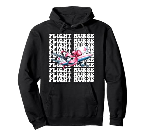 Flug Krankenschwester Krankenpflege Flug Sanitäter Sanitäter Mädchen Kokette Pullover Hoodie Flug Krankenschwester Krankenpflege Flug Sanitäter Sanitäter Mädchen Kokette Pullover Hoodie von Womens Pink Coquette Ribbon Flight Nurse Gifts