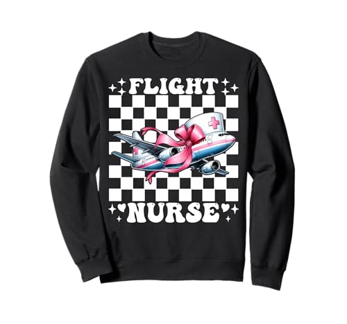 Flug Krankenschwester Krankenpflege Flug Sanitäter Sanitäter Mädchen Kokette Sweatshirt Flug Krankenschwester Krankenpflege Flug Sanitäter Sanitäter Mädchen Kokette Sweatshirt von Womens Pink Coquette Ribbon Flight Nurse Gifts