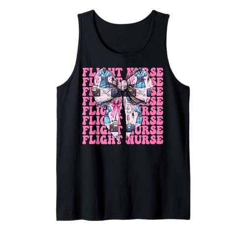 Flug Krankenschwester Krankenpflege Flug Sanitäter Sanitäter Mädchen Kokette Tank Top Flug Krankenschwester Krankenpflege Flug Sanitäter Sanitäter Mädchen Kokette Tank Top von Womens Pink Coquette Ribbon Flight Nurse Gifts