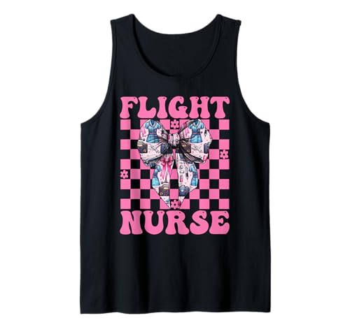 Flug Krankenschwester Krankenpflege Flug Sanitäter Sanitäter Mädchen Kokette Tank Top Flug Krankenschwester Krankenpflege Flug Sanitäter Sanitäter Mädchen Kokette Tank Top von Womens Pink Coquette Ribbon Flight Nurse Gifts