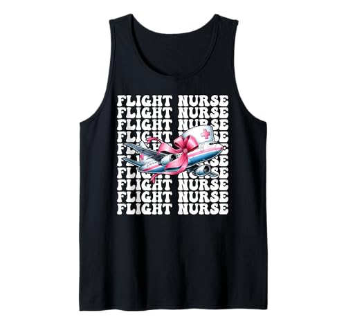 Flug Krankenschwester Krankenpflege Flug Sanitäter Sanitäter Mädchen Kokette Tank Top Flug Krankenschwester Krankenpflege Flug Sanitäter Sanitäter Mädchen Kokette Tank Top von Womens Pink Coquette Ribbon Flight Nurse Gifts