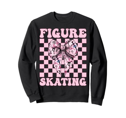 Eiskunstlauf Eiskunstlauf Eiskunstlauf Mädchen Mama Kokette Sweatshirt Eiskunstlauf Eiskunstlauf Eiskunstlauf Mädchen Mama Kokette Sweatshirt von Womens Pink Coquette Ribbon Ice Skater Gifts