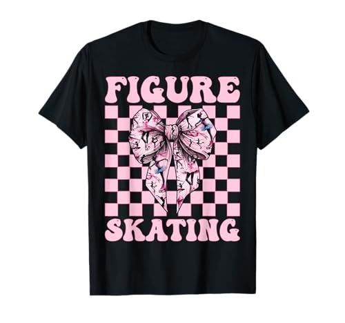 Eiskunstlauf Eiskunstlauf Eiskunstlauf Mädchen Mama Kokette T-Shirt Eiskunstlauf Eiskunstlauf Eiskunstlauf Mädchen Mama Kokette T-Shirt von Womens Pink Coquette Ribbon Ice Skater Gifts