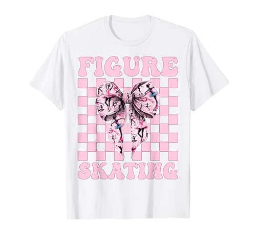 Eiskunstlauf Eiskunstlauf Eiskunstlauf Mädchen Mama Kokette T-Shirt Eiskunstlauf Eiskunstlauf Eiskunstlauf Mädchen Mama Kokette T-Shirt von Womens Pink Coquette Ribbon Ice Skater Gifts