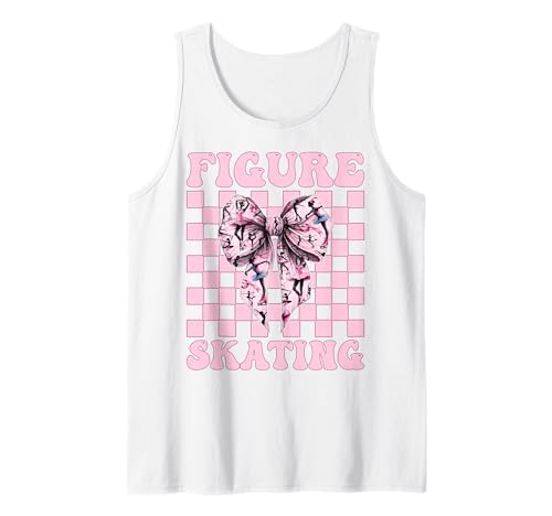 Eiskunstlauf Eiskunstlauf Eiskunstlauf Mädchen Mama Kokette Tank Top Eiskunstlauf Eiskunstlauf Eiskunstlauf Mädchen Mama Kokette Tank Top von Womens Pink Coquette Ribbon Ice Skater Gifts