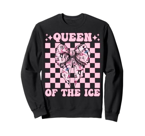 Eiskunstlauf-Eiskunstlauf-Eiskunstlauf-Mädchen Sweatshirt Eiskunstlauf-Eiskunstlauf-Eiskunstlauf-Mädchen Sweatshirt von Womens Pink Coquette Ribbon Ice Skater Gifts